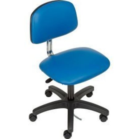 E COM Interion® ESD Chair - Vinyl - Royal Blue GVESD021BLU